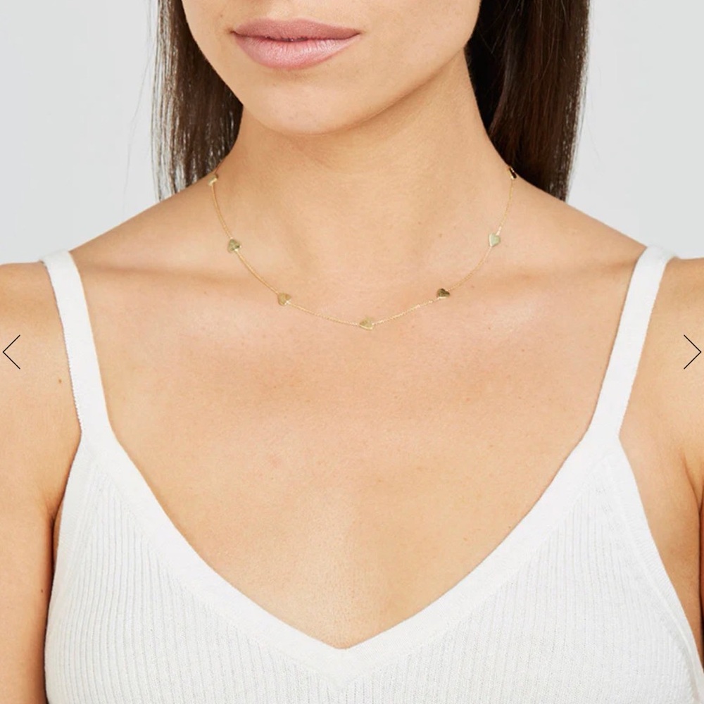 Jennifer Meyer 18k HEART BY-THE-INCH NECKLACE